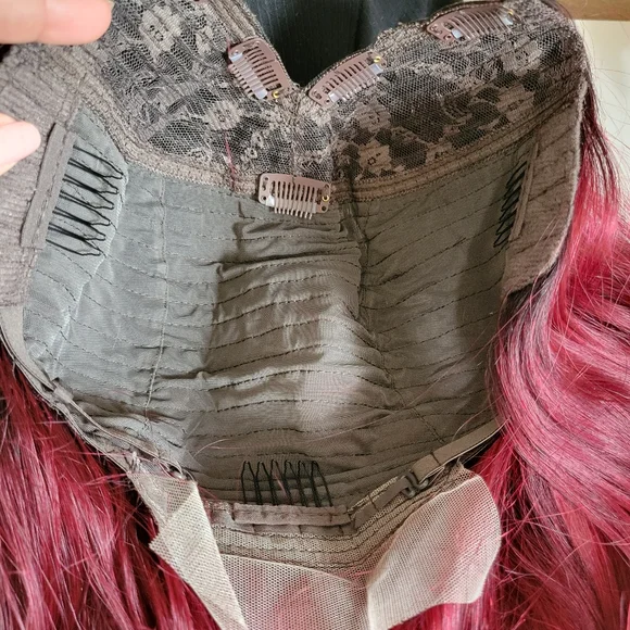 Burgundy Ombre Human Hair Wig